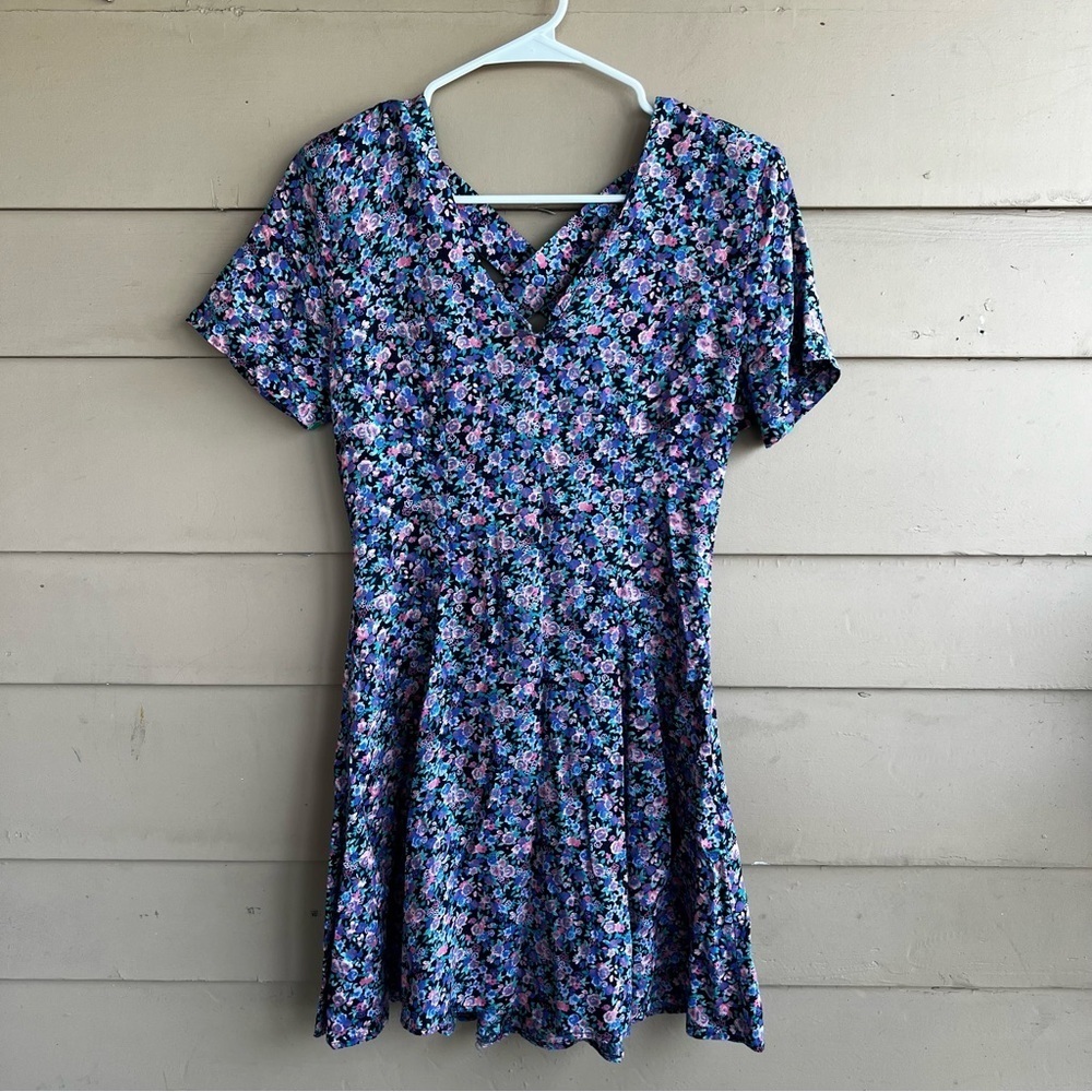 Vintage 90's Floral Mini Dress - SZ 5/6